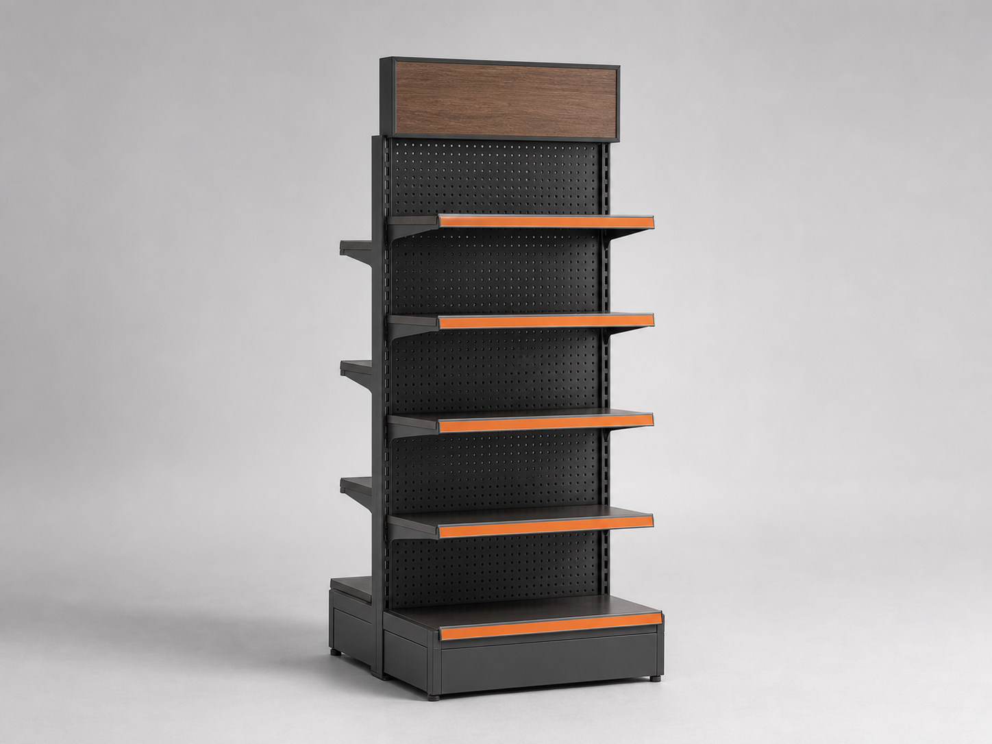 Freestanding supermarket end cap display