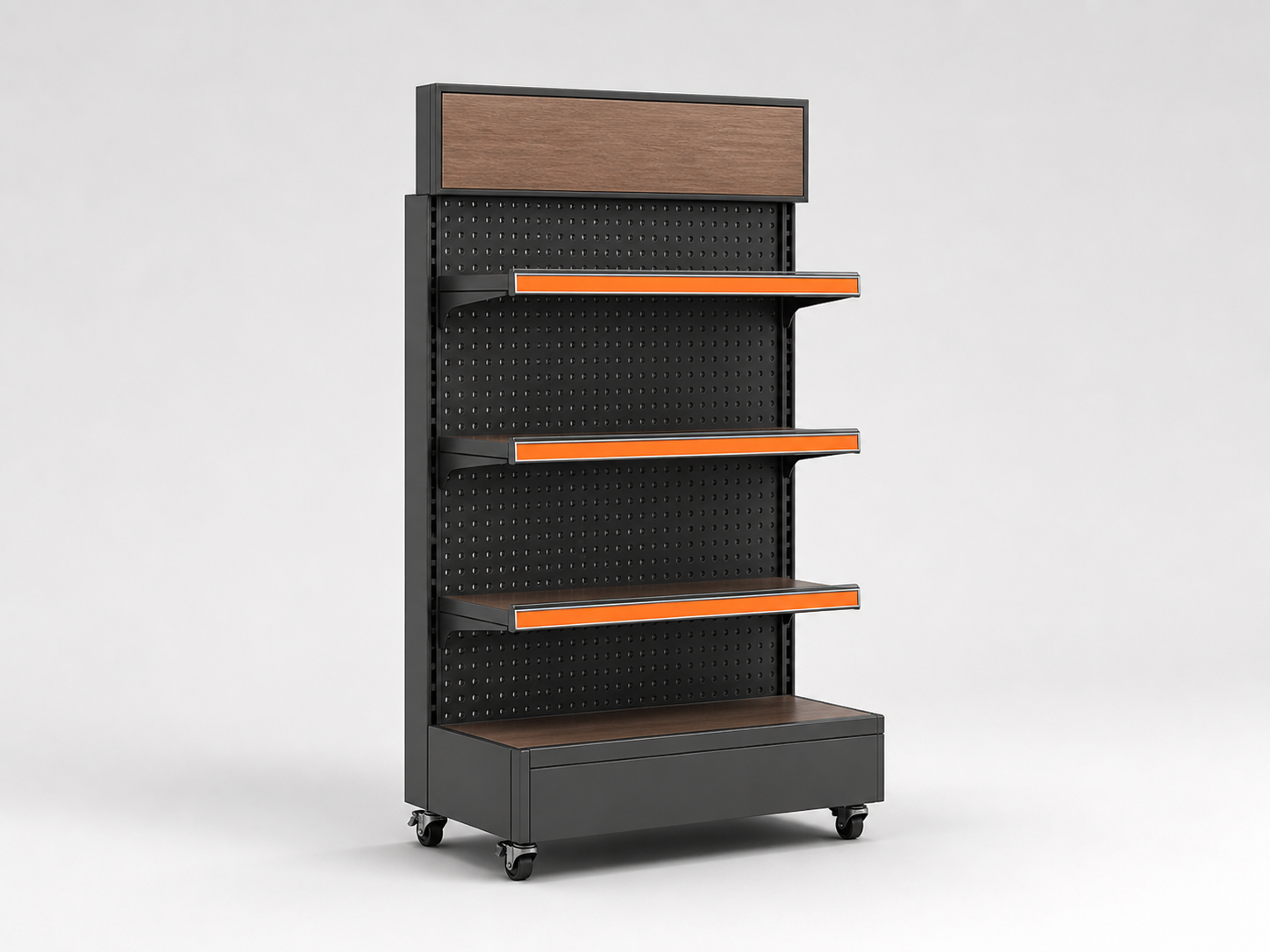 Mobile promotional supermarket display rack